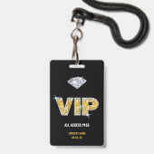 VIP van het concertfestival Al Naam van de Douane  Badge (Voorzijde met lanyard)