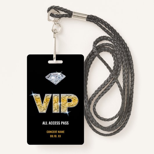 VIP van het concertfestival Al Naam van de Douane  Badge (Voorkant met draagriem)