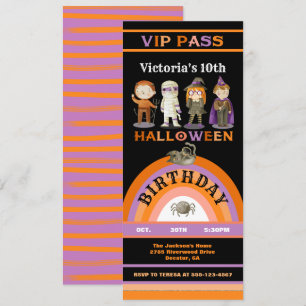 VIP van het Kostuum van de Partij van de Halloween Kaart