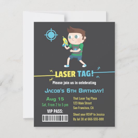 VIP van het Label van de laserpas de Uitnodigingen (Voorkant)