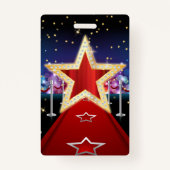 VIP van het rode tapijt Pas Birthday Badge Uitnodi (Achterkant)