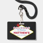 VIP van het teken van het Las Vegas de Uitnodiging Badge (Voorzijde met lanyard)