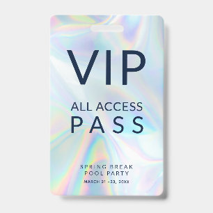VIP van holografische Pool Alle Gebeurtenis van de Badge