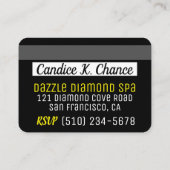 VIP-verjaardagscreditcard foto-uitnodigingen Informatiekaartje (Achterkant)