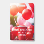 VIP Verjaardagsfeest Event Badge (Achterkant)