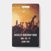 VIP Verjaardagsfeest Pas Aangepaste Foto Concert B Badge (Achterkant)