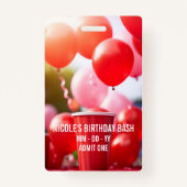 VIP verjaardagsfeestbadge Badge (Achterkant)