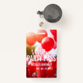 VIP verjaardagsfeestbadge Badge (Voorkant met intrekbare)