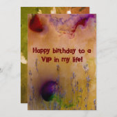 VIP-verjaardagskaarten VIP abstracte kunst Kaart (Voorkant / Achterkant)