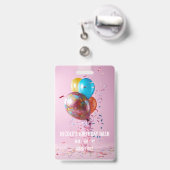 VIP Verjaardagspas Custom Photo Event Badge (Achterkant met uittrekbare clip)