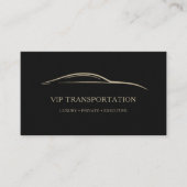 VIP-vervoers QR-code zwart & goud Visitekaartje (Voorkant)