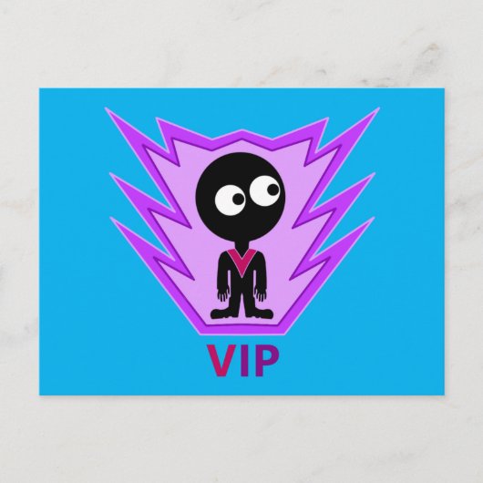 VIP Visitor Alien Uitnodiging Briefkaart (Voorkant)