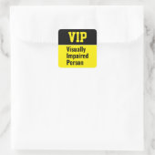 VIP Visually Impaired Person Vierkante Sticker (Tas)