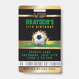 VIP-voetbal All Access-gouden badge