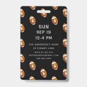 VIP Voetbalpas Aangepaste Foto Verjaardagsfeestje Badge (Achterkant)