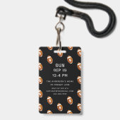 VIP Voetbalpas Aangepaste Foto Verjaardagsfeestje Badge (Achterkant met lanyard)