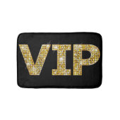 VIP voor zwarte en goudglitter Badmat (Voorkant)