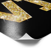 VIP voor zwarte en goudglitter Foto Afdruk (Hoek)