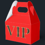 VIP Zwart Goud Rood Favoriet Cadeaubox Bedankdoosjes<br><div class="desc">VIP Black Gold Red Favour Cadeaubox voor kerstkoekjes,  kerstcadeaus,  bedankcadeaus,  bruiloft,  verjaardag,  zakelijke en zakelijke evenementen.</div>