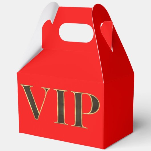 VIP Zwart Goud Rood Favoriet Cadeaubox Bedankdoosjes (Voorkant)