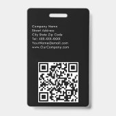 VIP Zwart & Wit Minimalistisch Badge (Achterkant)