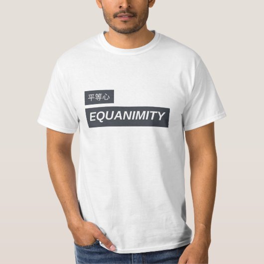 Vipassana Meditatie Gelijkmoedigheid Upekkha zoals T-shirt (Voorkant)