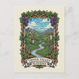 Vipava-vallei, Slovenië Briefkaart