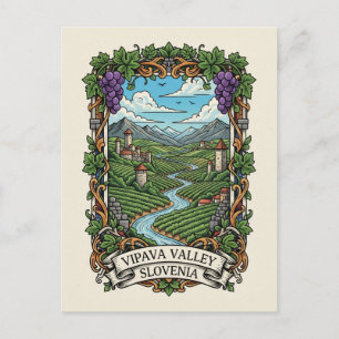 Vipava-vallei, Slovenië Briefkaart