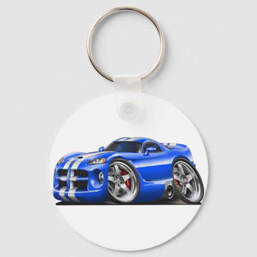 Viper GTS Blue/White Sleutelhanger (Voorkant)