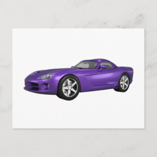Viper Hard-Top Muscle Car: Purple Finish Briefkaart