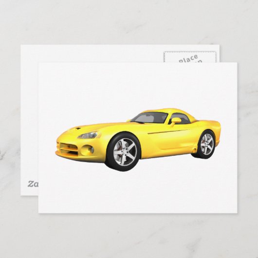 Viper hardste bovenspierwagen: Gele afwerking: Briefkaart (Voorkant / Achterkant)