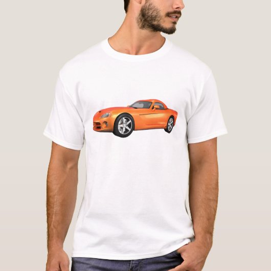 Viper hardste bovenspierwagen: Oranje Fins T-shirt (Voorkant)