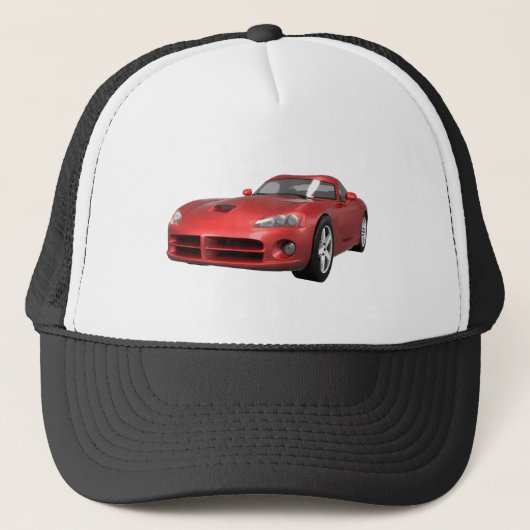Viper hardste bovenspierwagen: Rode afwerking Trucker Pet (Voorkant)