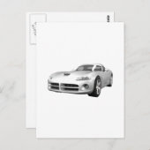 Viper hardste bovenspierwagen: Witte afwerking Briefkaart (Voorkant / Achterkant)