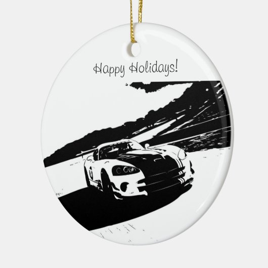 Viper Rolling Shot-kerstversieringen Keramisch Ornament (Links)