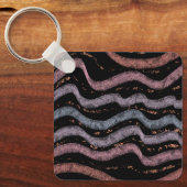 Viper Snake Skin Drawing Pattern Soft Pastel Color Sleutelhanger (Voorkant)