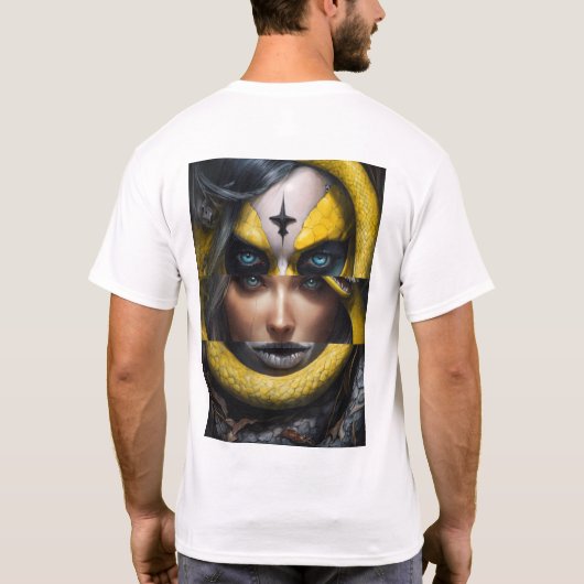 Viper Vogue T-shirt: Snake and Skull Fusion T-shirt (Achterkant)