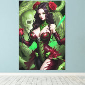 Vipera - Snake Warrior 021 Canvas Afdruk (Insitu (Houten vloer))
