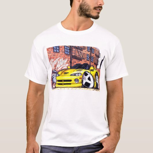 ViperAlley Gele Roadster/Voorzijde slechts T-shirt (Voorkant)