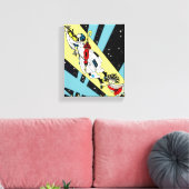 Viperetta vliegt naar de maan canvas afdruk (Insitu (Woonkamer))