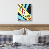 Viperetta vliegt naar de maan canvas afdruk (Insitu (Slaapkamer))