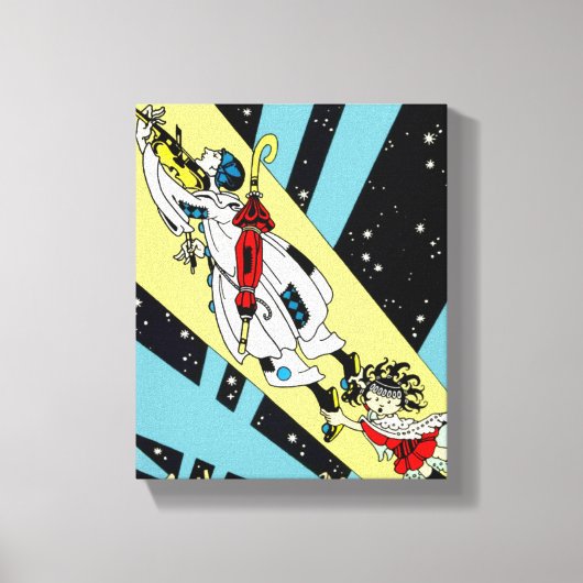 Viperetta vliegt naar de maan canvas afdruk (Voorkant)