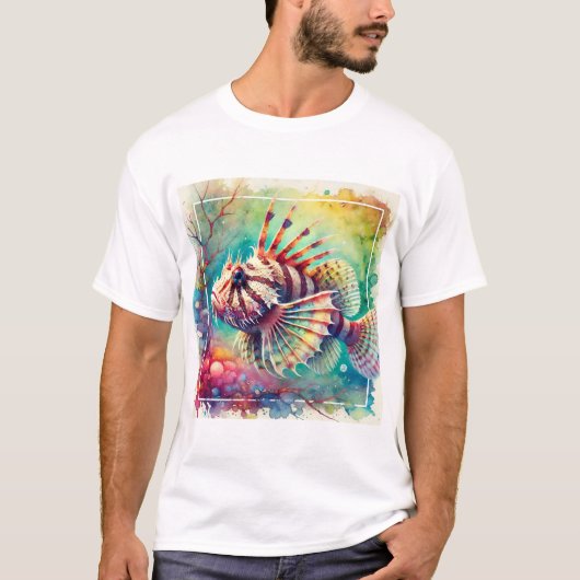 Viperfish Stomiiformes 080824AREF146 - Watercolor T-shirt (Voorkant)