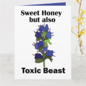 Vipers Bugloss Zoete Honing Giftige Beest Grappig Kaart (Gele Bloem)