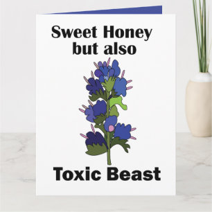 Vipers Bugloss Zoete Honing Giftige Beest Grappig Kaart