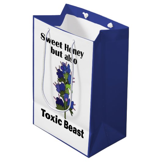 Vipers Bugloss Zoete Honing Giftige Beest Grappig Medium Cadeauzakje (Voorkant Gekanteld)