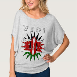 VIPI VIP V Colorful Kenyan Flag patroonontwerp T-shirt