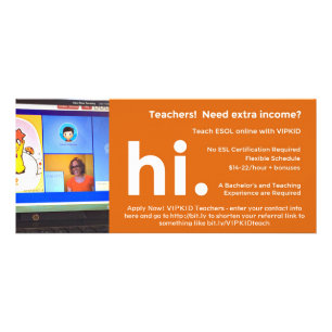 VIPKID-leraar verwijzing/aanwervingsbrochure Reclamekaart