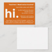 VIPKID-leraar verwijzing/wervingskaarten Aanbevelingskaartje (Voorkant / Achterkant)