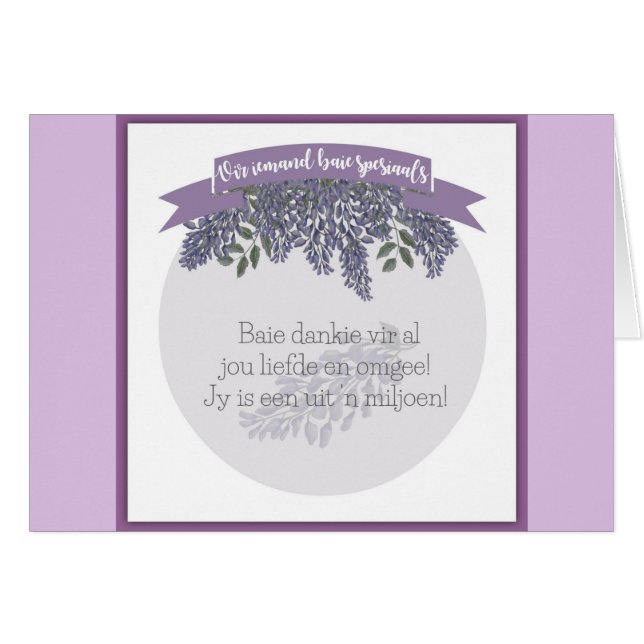 Vir baie spesiaals (Voorkant Horizontaal)